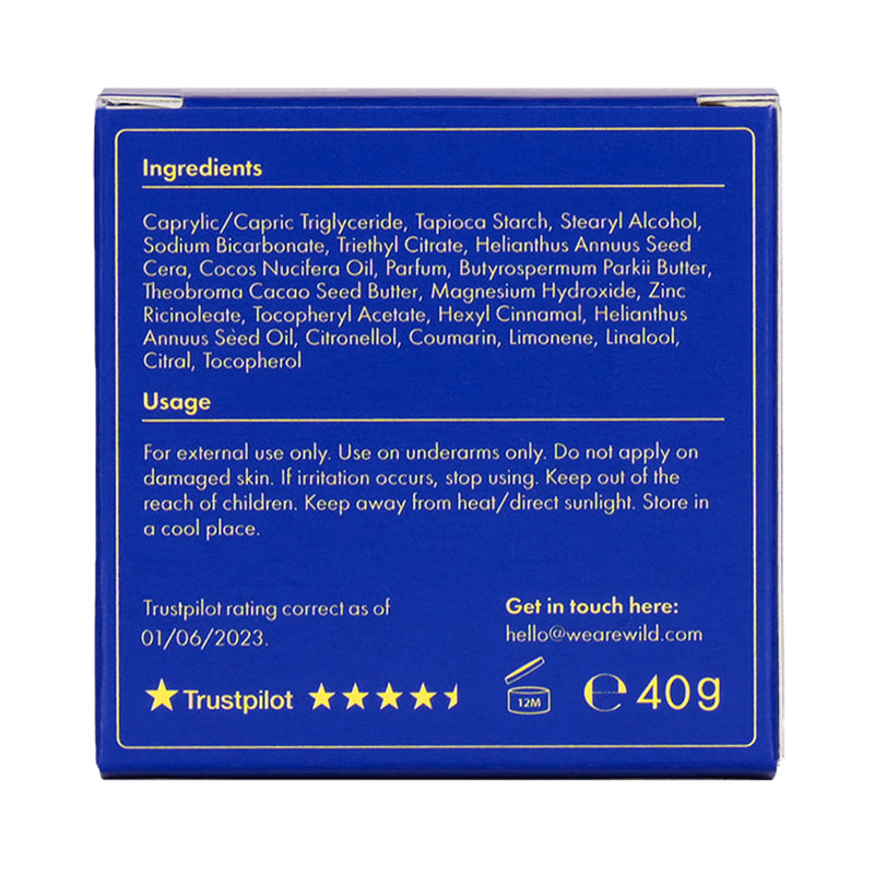 WILD Thunderstorm deodorant refill 40g, UK version