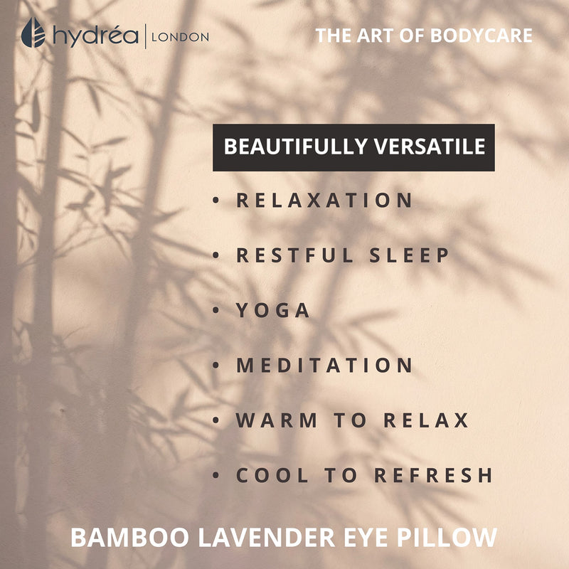 Hydréa London Bamboo & Lavender eye pillow, imported from the UK