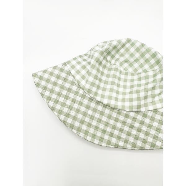 SVNX gingham bucket hat green and white 56cm (British brand)