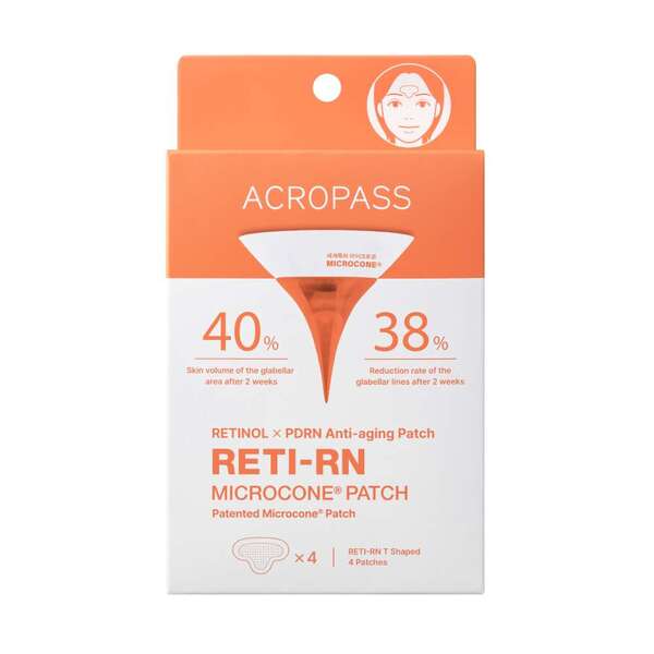 Acropass Reti-RN microneedle patch T-shaped 4 patches - British product