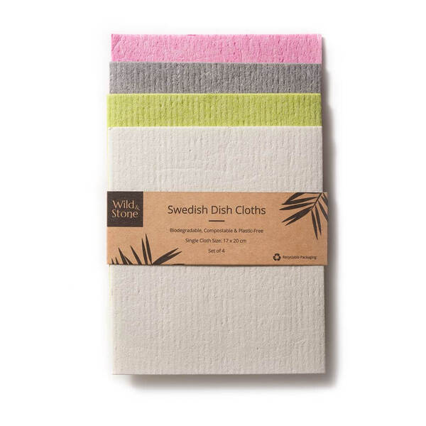 Wild & Stone | Compostable Swedish Dish Cloths - Set of 4