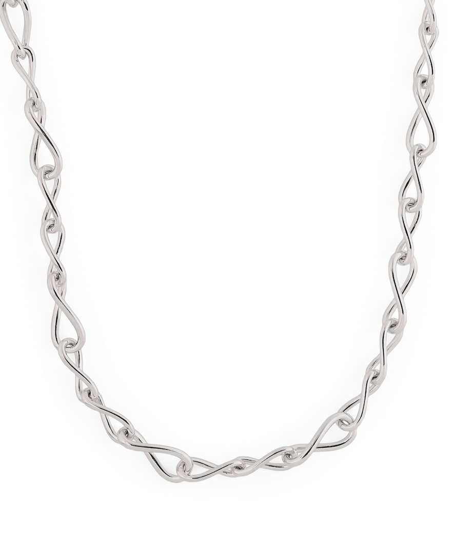 Astrid & Miyu infinity chain necklace recycled sterling silver, UK version