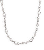 Astrid & Miyu infinity chain necklace recycled sterling silver, UK version