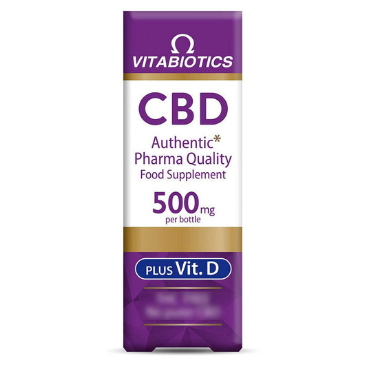 Vitabiotics Brains CBD Oil 500mg + Vitamin D 30ml GOODS Boots   