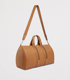 Aviteur leather woven-detail holdall - British product
