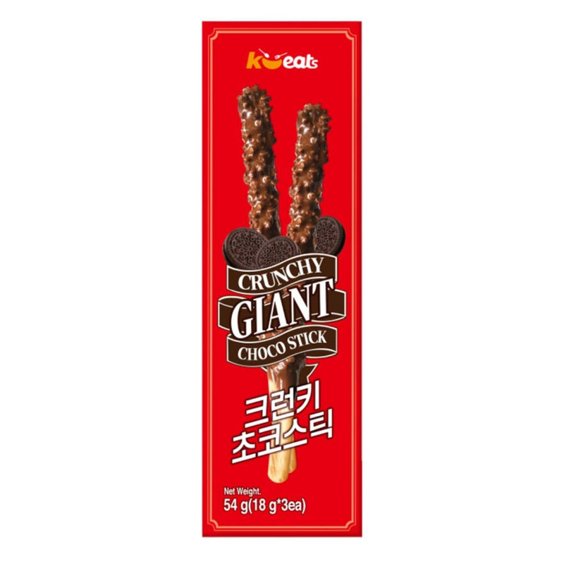 K-eats Crunchy Giant Choco Stick chocolate biscuit snack, UK version