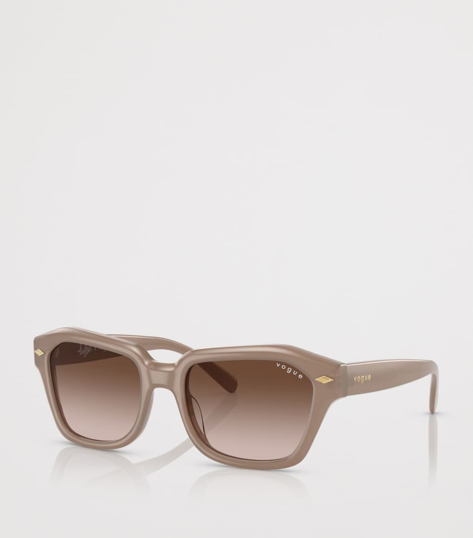 Vogue irregular acetate sunglasses with gradient lenses, UK version