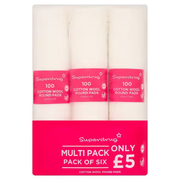 Superdrug Cotton Wool Pads 6 Month supply (British brand)