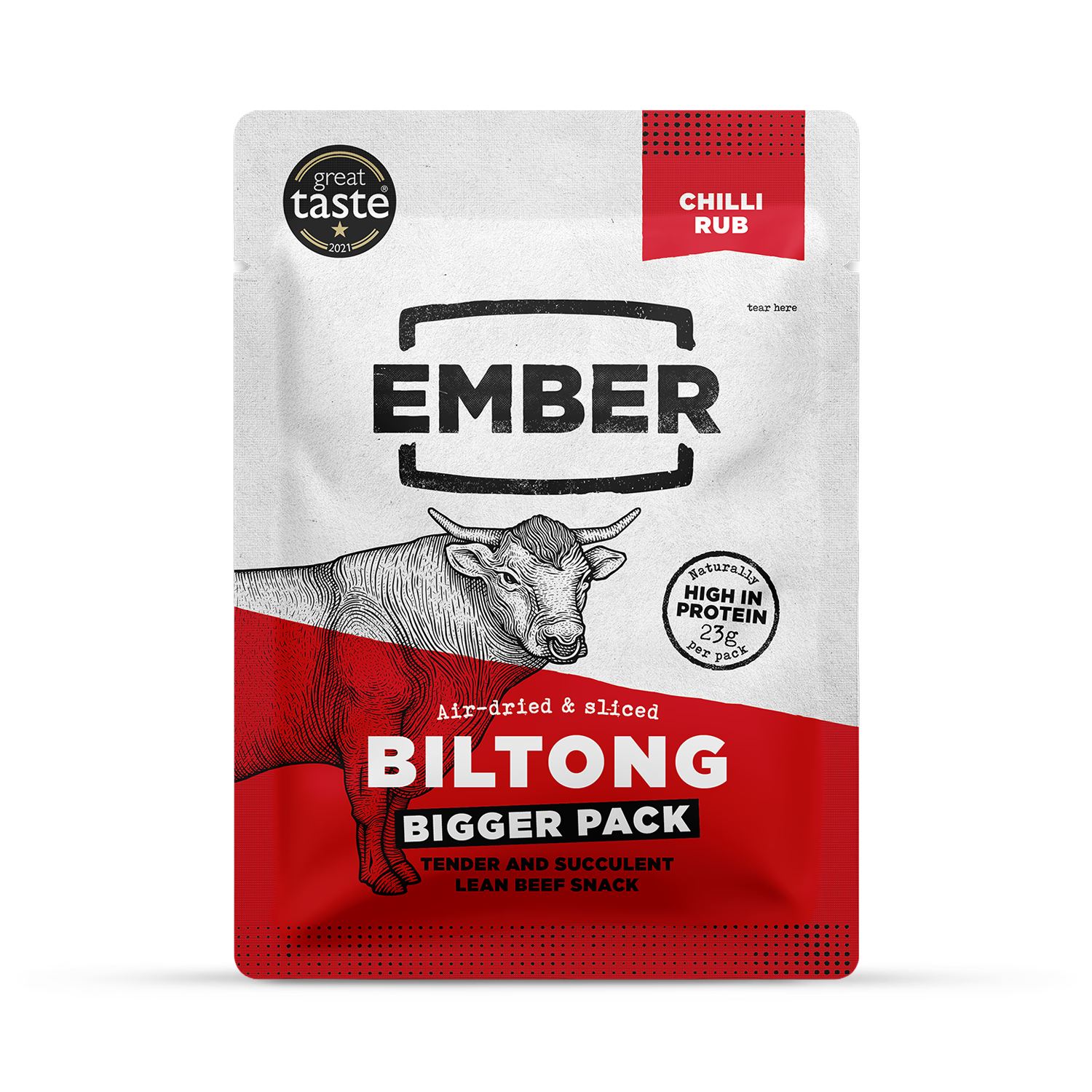 Ember Biltong Chilli beef jerky 45g (British brand)