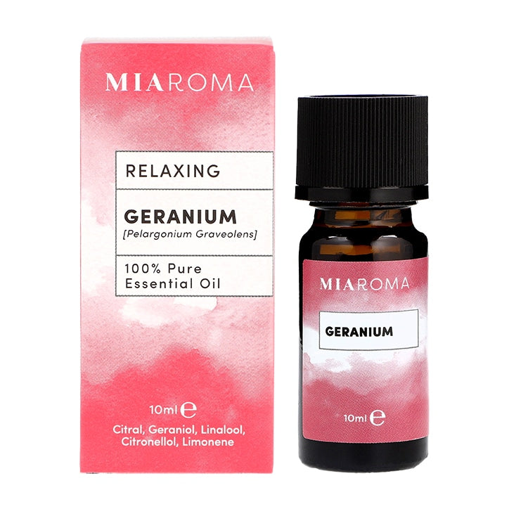 Miaroma Geranium Pure Essential Oil 10ml Pure Essential Oils Holland&Barrett   