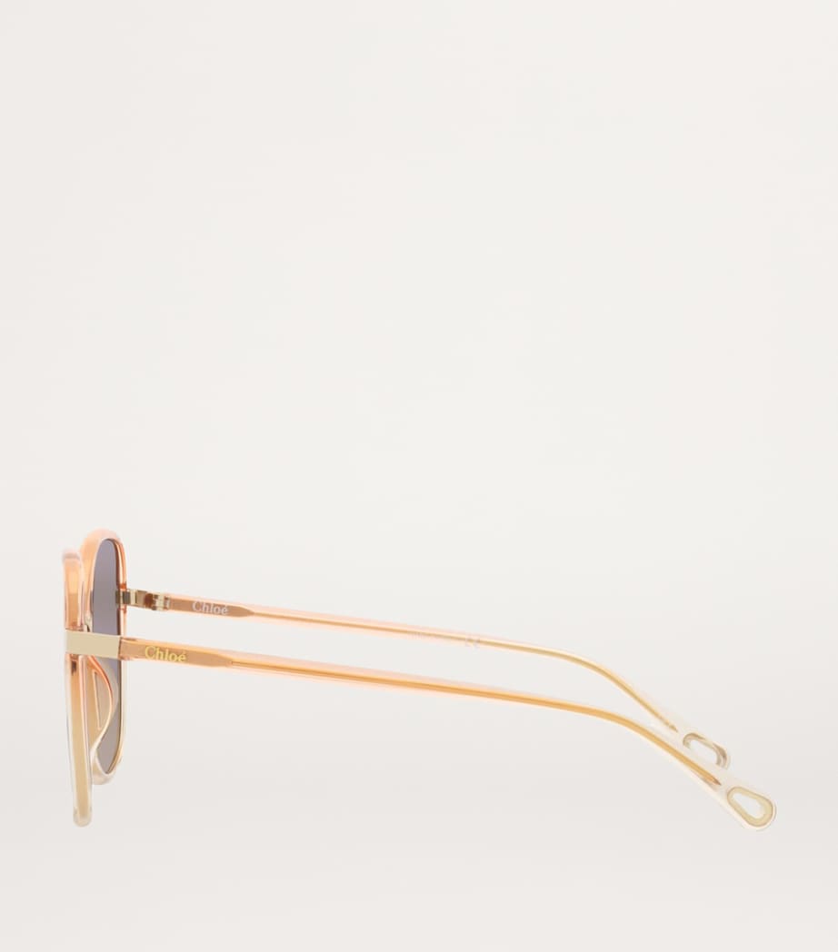 Chloé oversized square sunglasses with graduated tint (British brand)