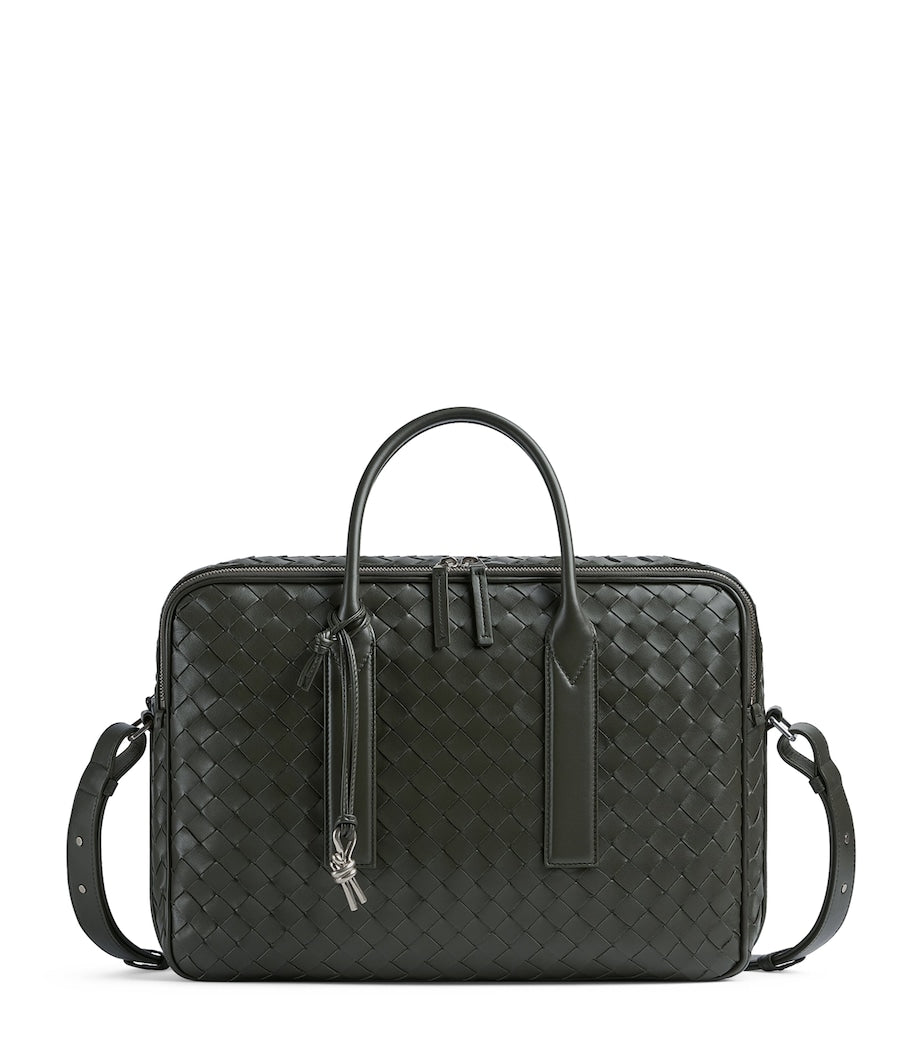 Bottega Veneta leather Intrecciato Getaway briefcase (British brand)