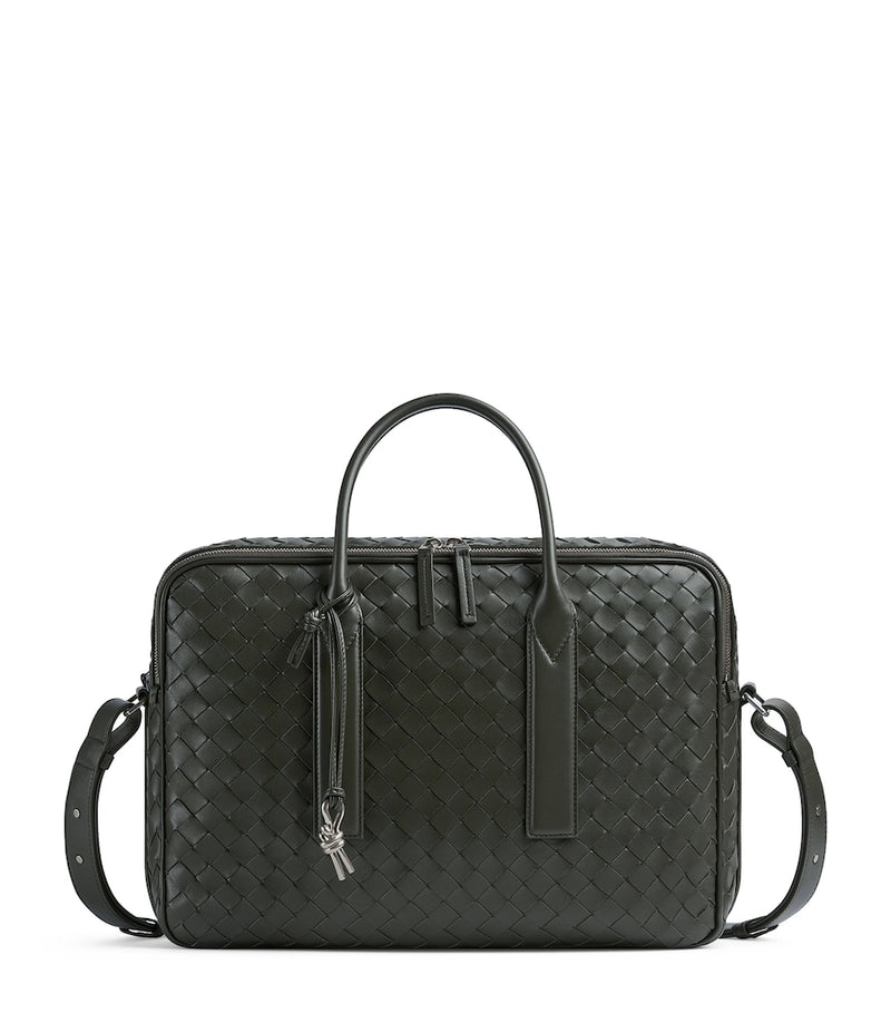 Bottega Veneta leather Intrecciato Getaway briefcase (British brand)