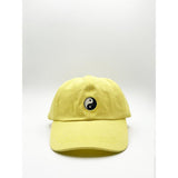 SVNX cotton baseball cap with Ying Yang embroidery in lemon yellow - British product
