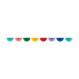 Colourful Scalloped Paper Fan Garland