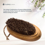 Hydrea London bamboo hand and nail brush with cactus and natural bristle (British brand)