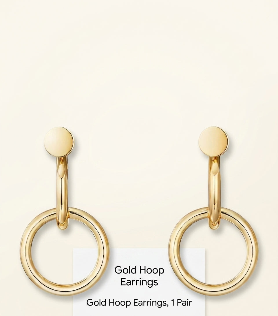 Cartier Juste un Clou yellow gold earrings 33mm, imported from the UK