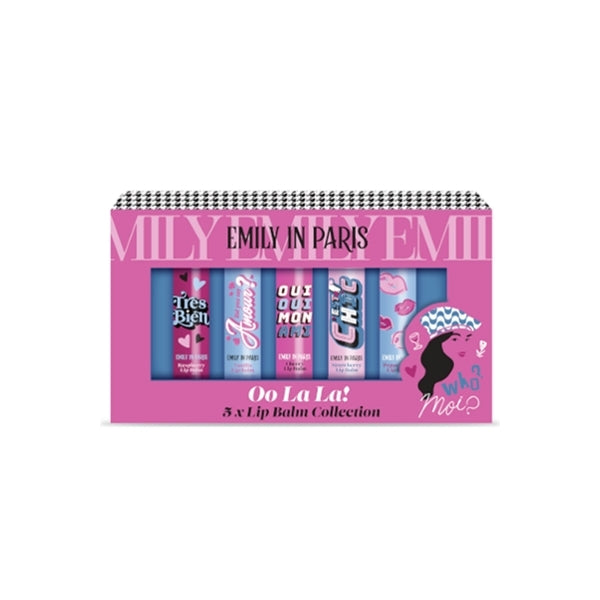 Emily in Paris lip balm collection pack of 5, imported from the UK