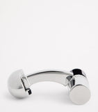 Babette Wasserman rhodium-plated stone bar cufflinks with onyx tips, imported from the UK