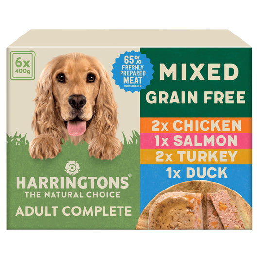Harringtons Grain Free Mixed Selection Complete Adult Dog Food 6x400g All bigger packs Sainsburys   