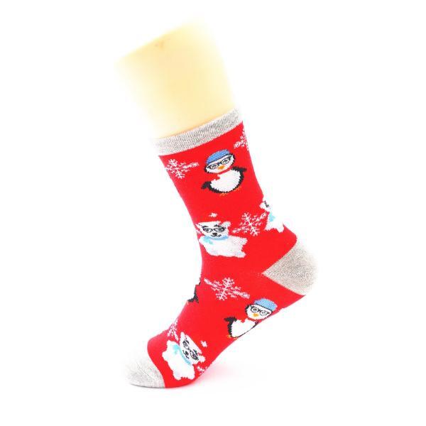 Cozy Noxxiez Soxxiez Christmas socks red penguins one size - British product