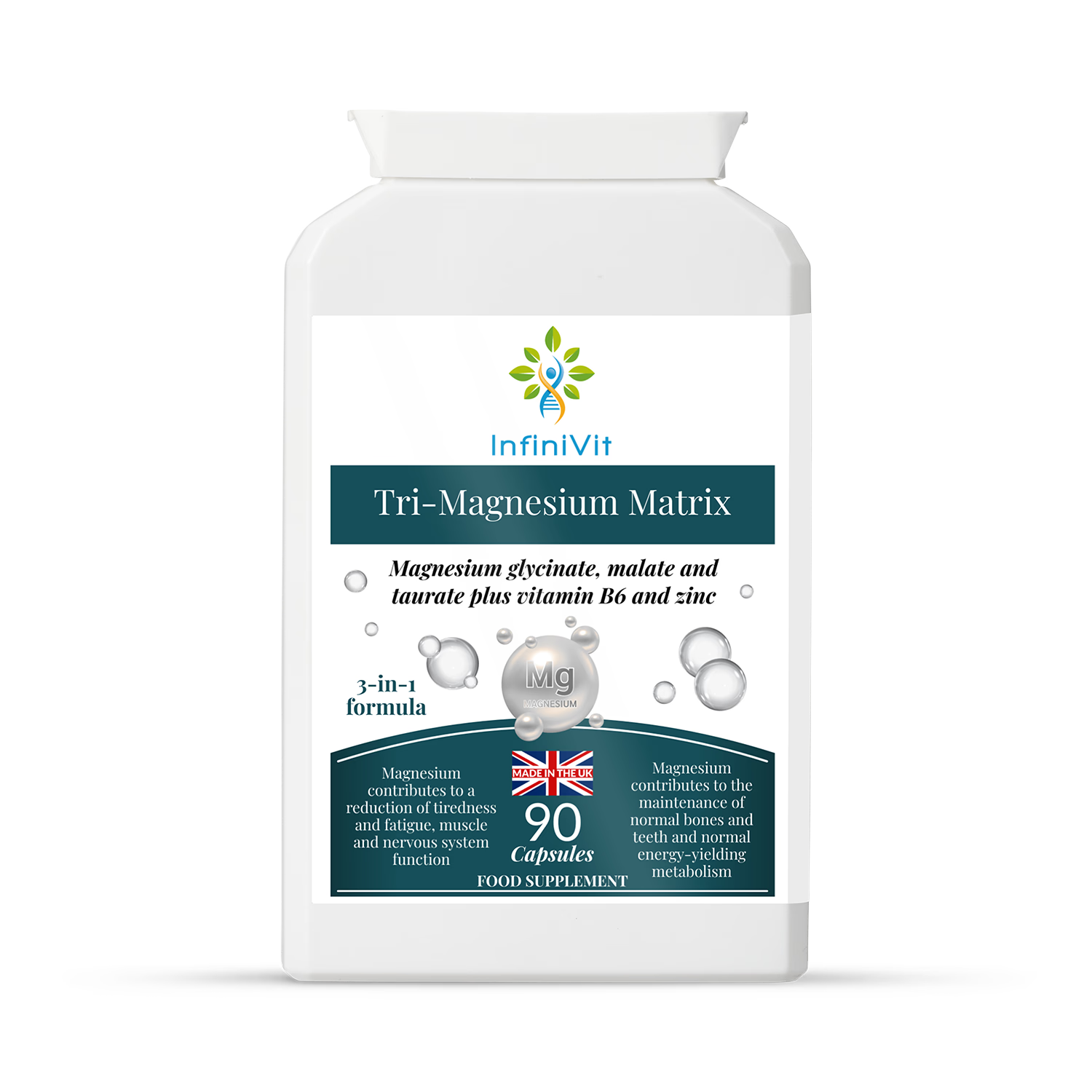 InfiniVit Tri-Magnesium Matrix 90 capsules (British brand)