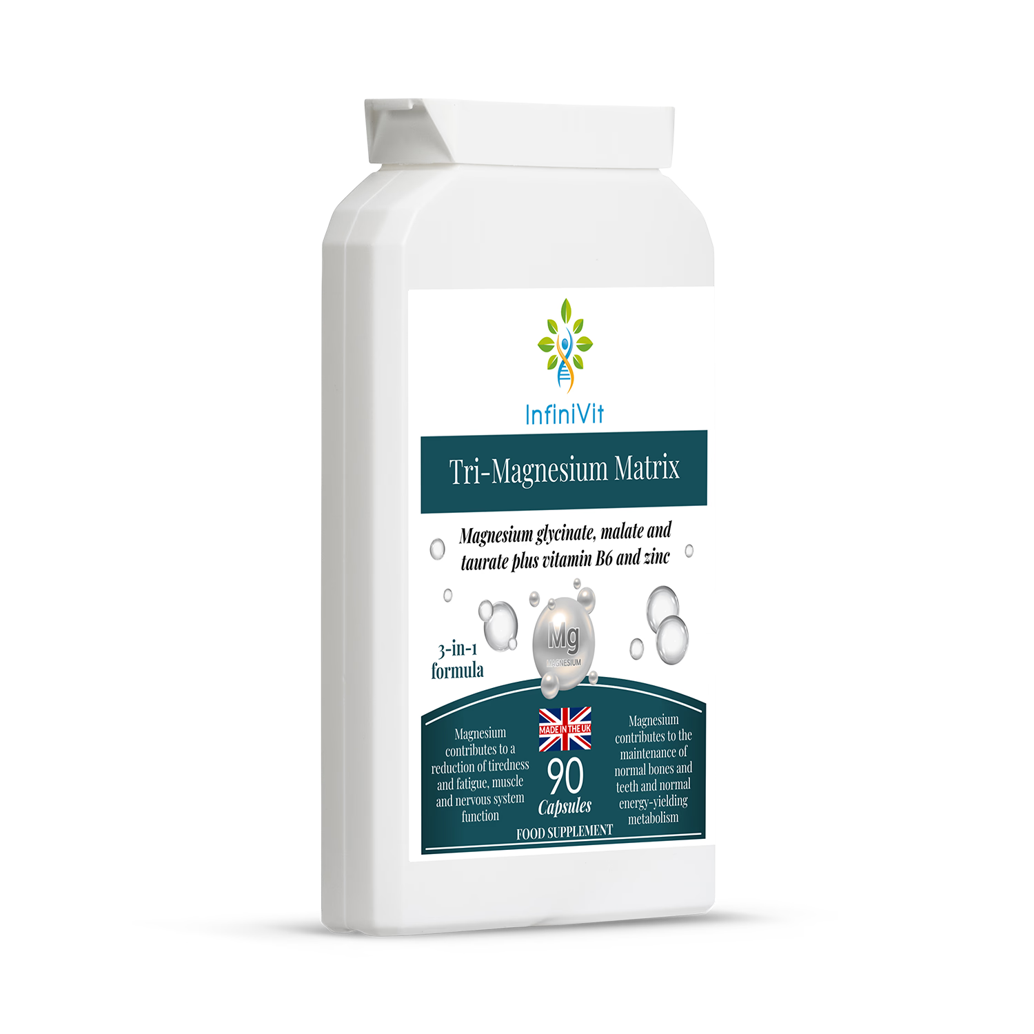 InfiniVit Tri-Magnesium Matrix 90 capsules (British brand)
