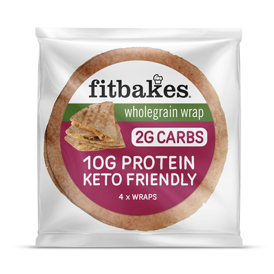Holland & Barrett Fitbakes Keto Wheat Tortilla Wraps High Protein 160g- Buy online at McGrocer