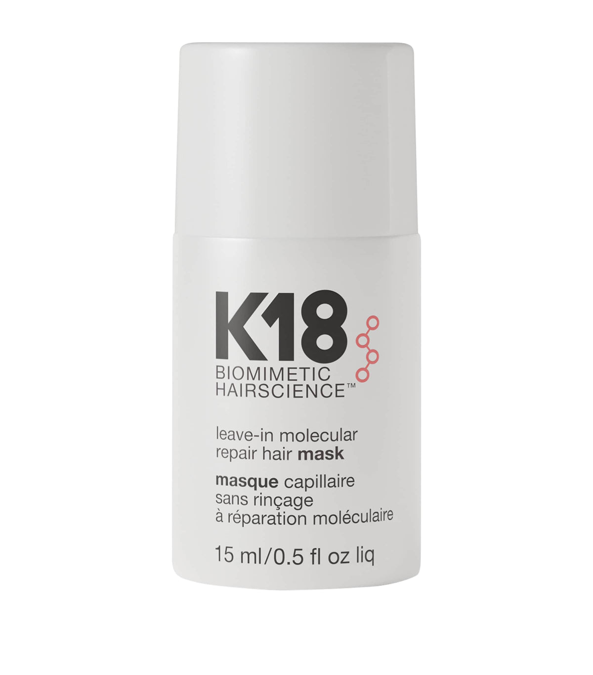 K18 leave-in molecular repair hair mask 15ml, UK version