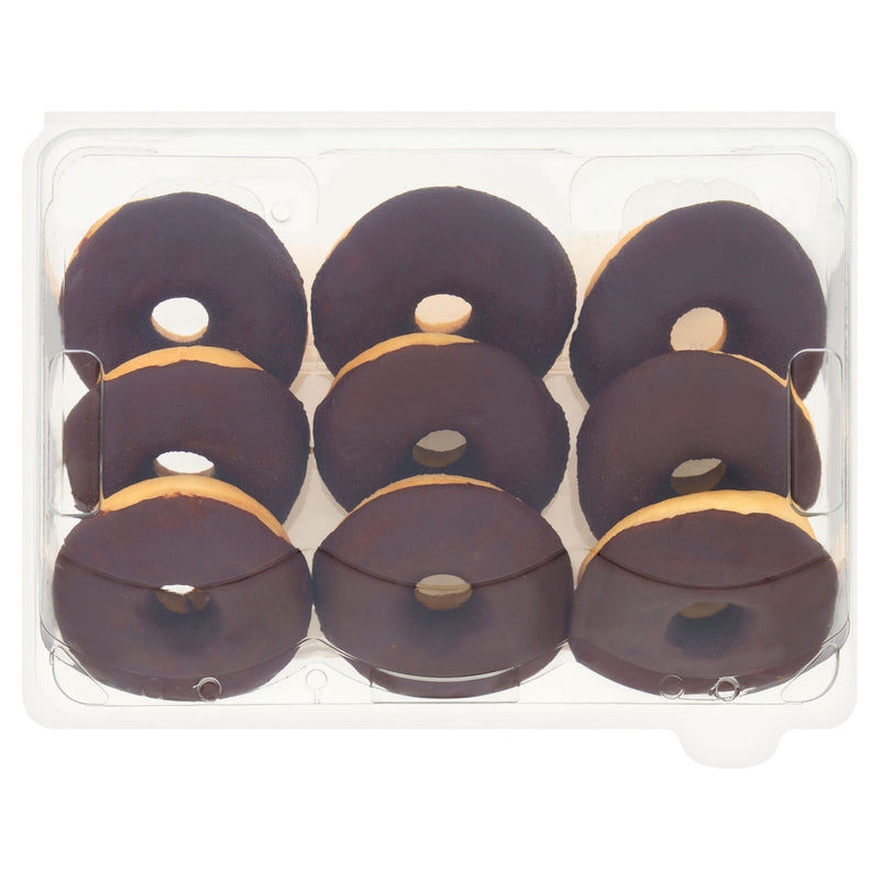 ASDA mini ring donuts chocolate 9-pack (British brand)