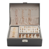 Livingandhome lockable faux leather jewellery organizer - British product