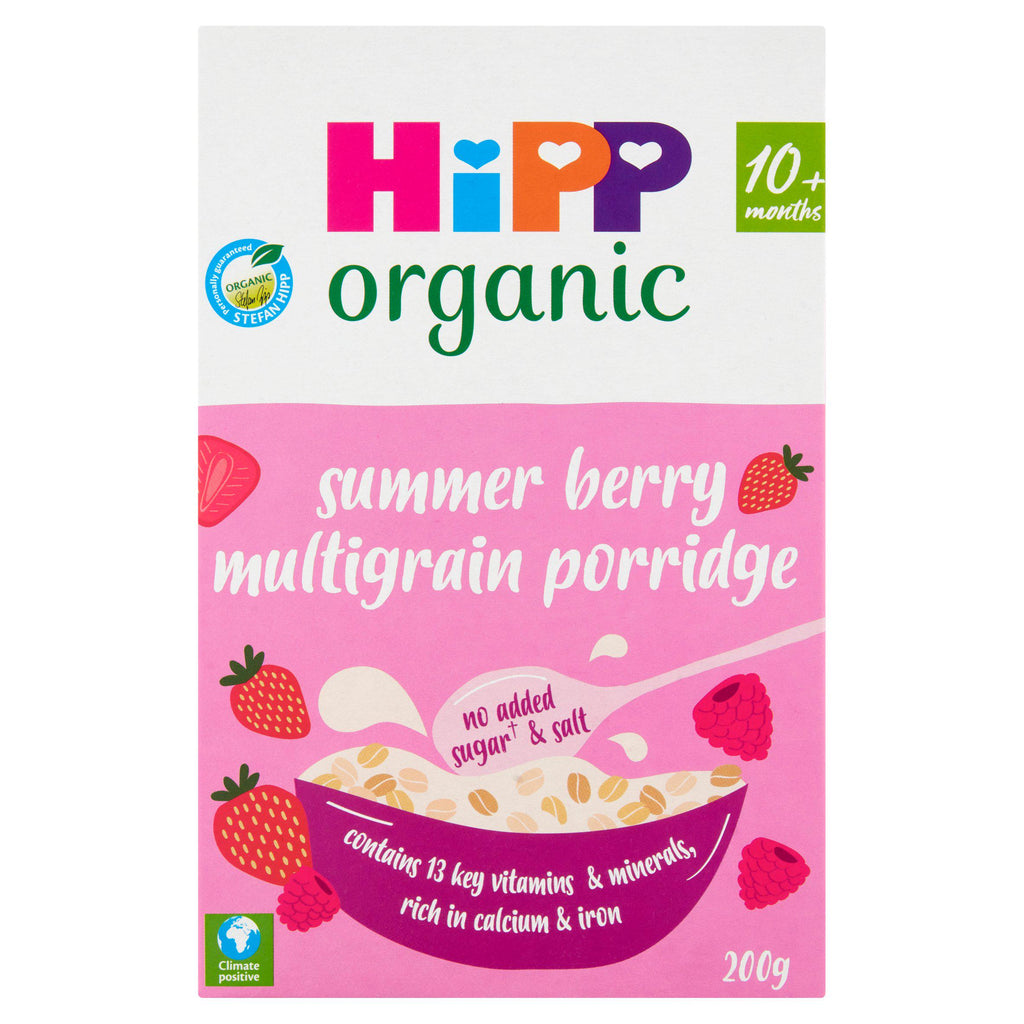 HiPP Organic Summer Berry Multigrain Porridge Baby Cereal 10+ Months 200g