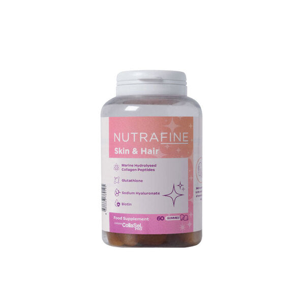 Nutrafine skin and hair gummies 60 portions, imported from the UK