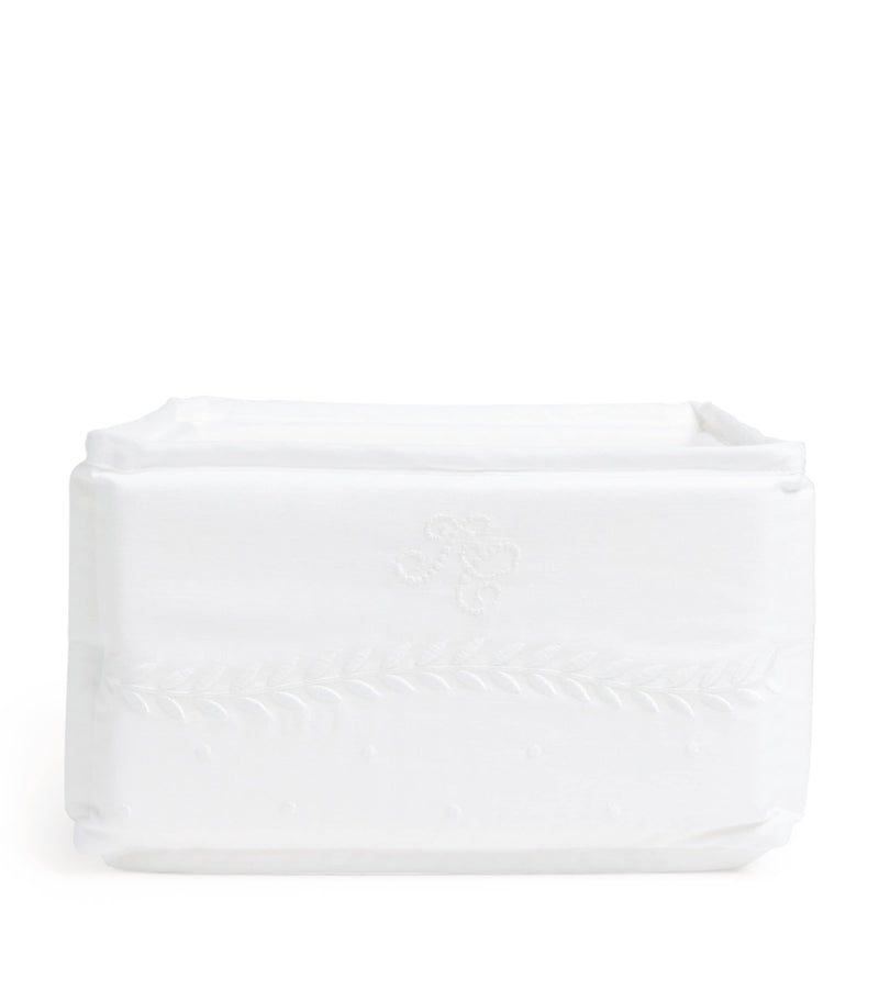 Tartine et Chocolat cotton-linen nursery basket, imported from the UK