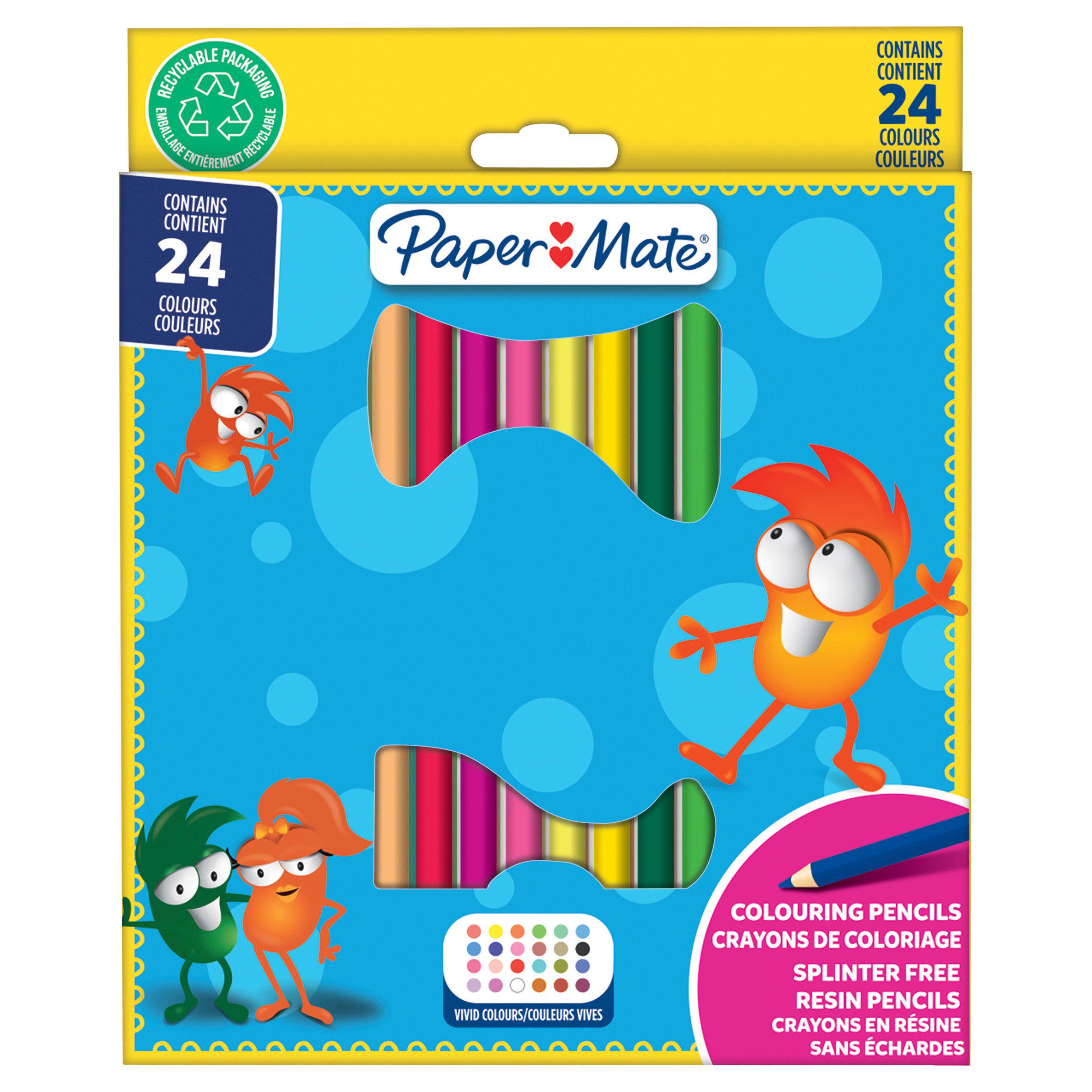 Paper Mate Children's Colouring Pencils Assorted Colours 24pk GOODS Sainsburys   