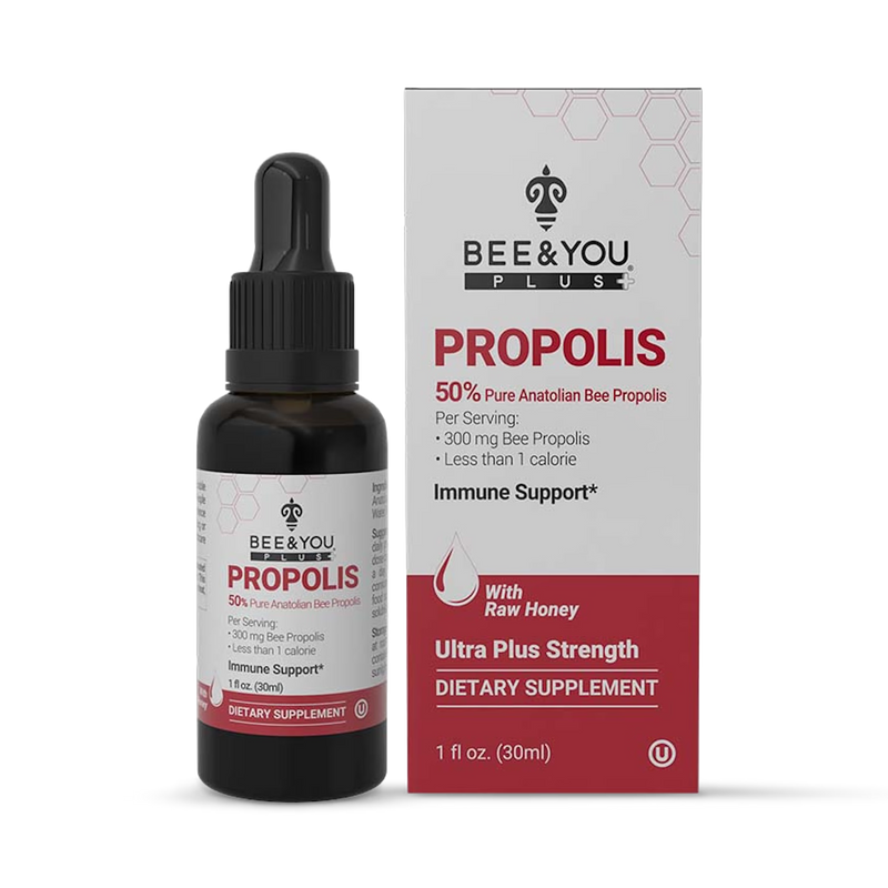 BEE&YOU propolis extract 50% raw honey 30ml, UK version