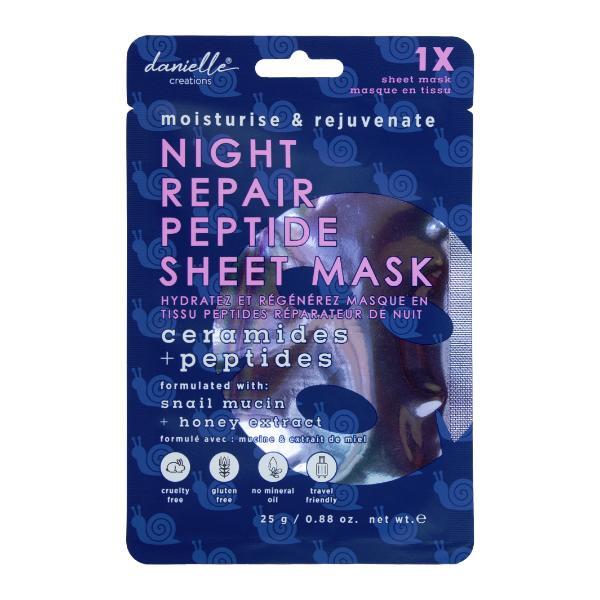 Danielle Creations Night Repair Peptide Sheet Masks 5 Pack (British brand)