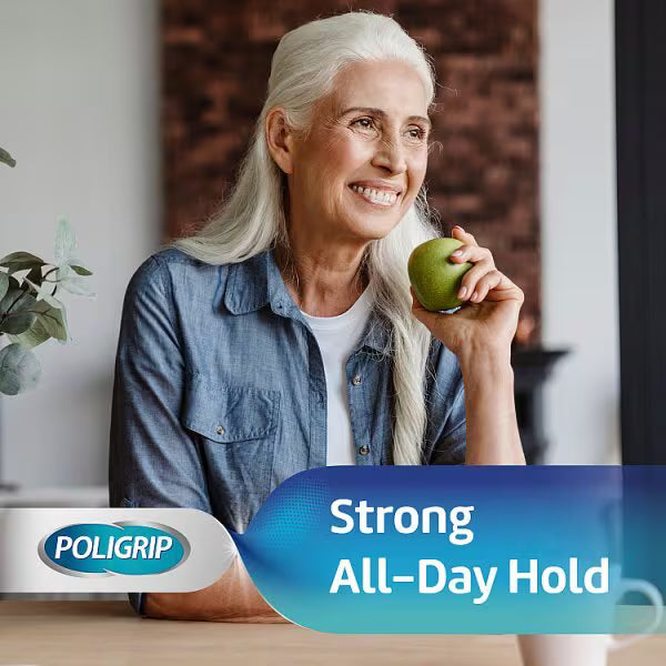 Poligrip denture fixative cream mint flavour 40g, imported from the UK