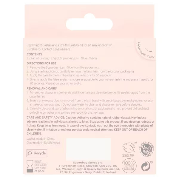 Superdrug Studio Lash False Eyelashes FM027, UK version