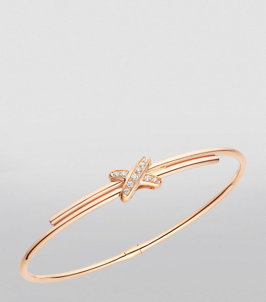 Chaumet rose gold diamond Jeux de Liens bangle, imported from the UK