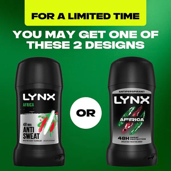 LYNX Africa Anti-Perspirant Deodorant Stick 50ml, UK version