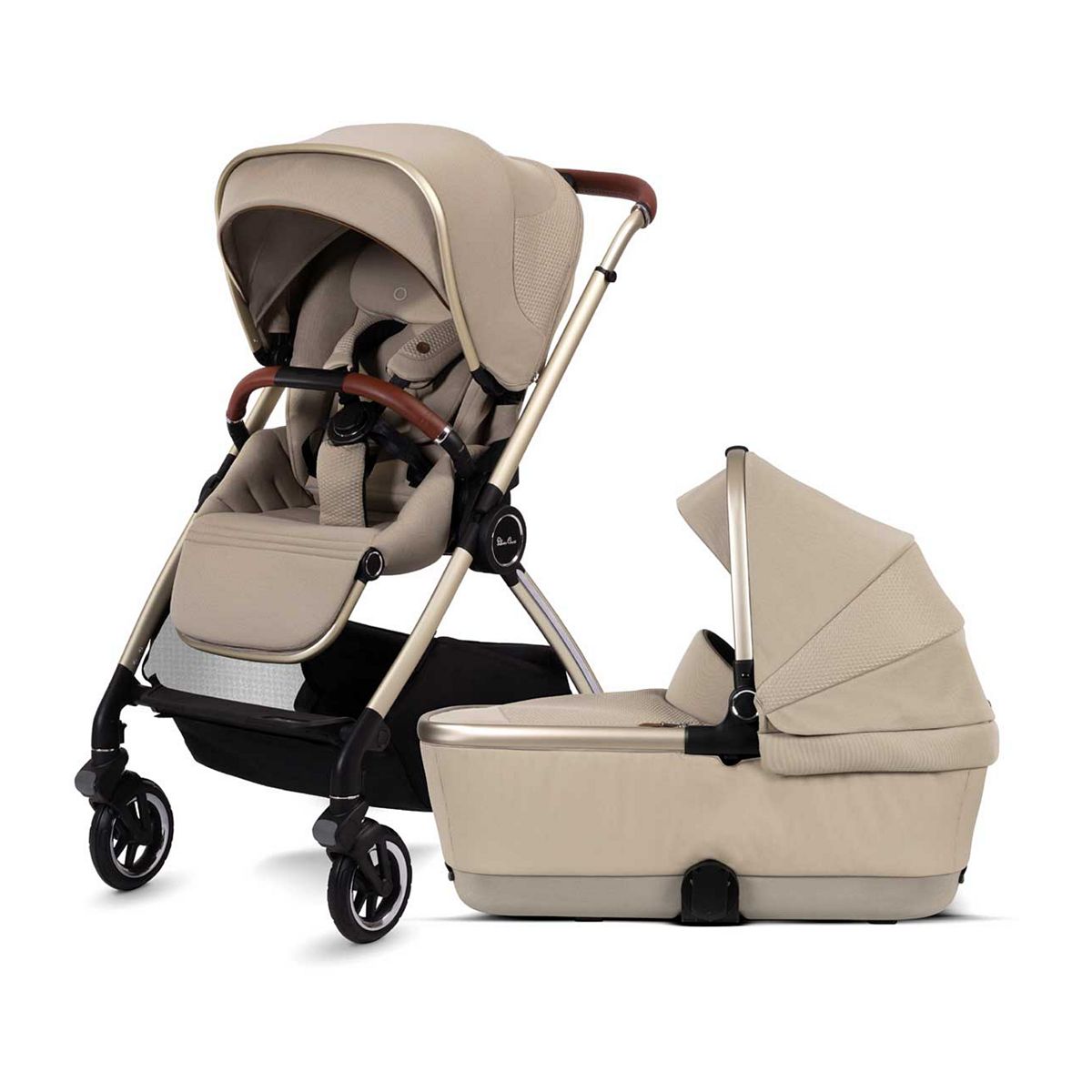 Silver Cross Dune Stone Pushchair with First Bed Folding Carrycot GOODS Boots   