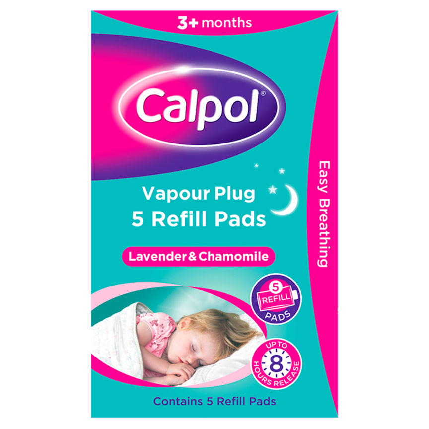 Calpol Vapour Plug 5 Refill Pads Lavender and Chamomille 3+ Months