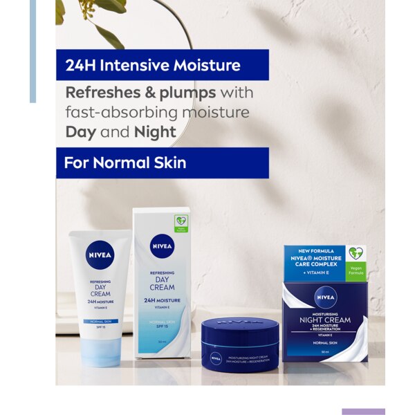 NIVEA Refreshing 24H Day Cream for Normal Skin SPF15 50ml