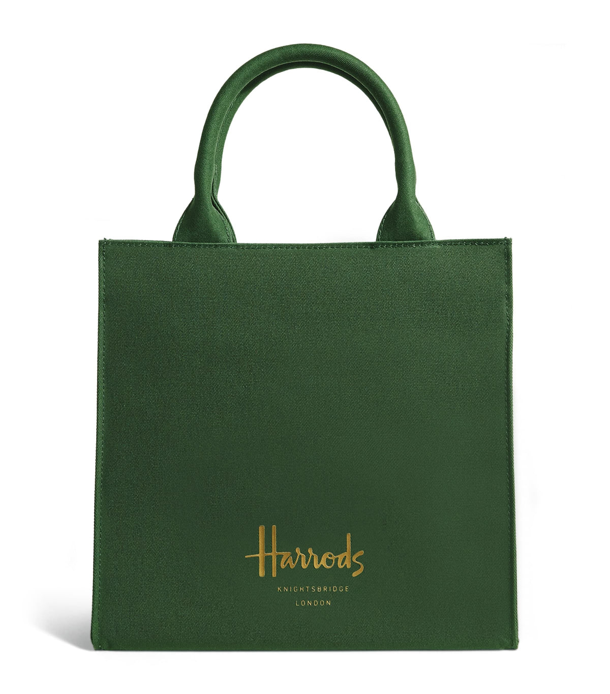 Harrods small cotton logo tote bag, UK version