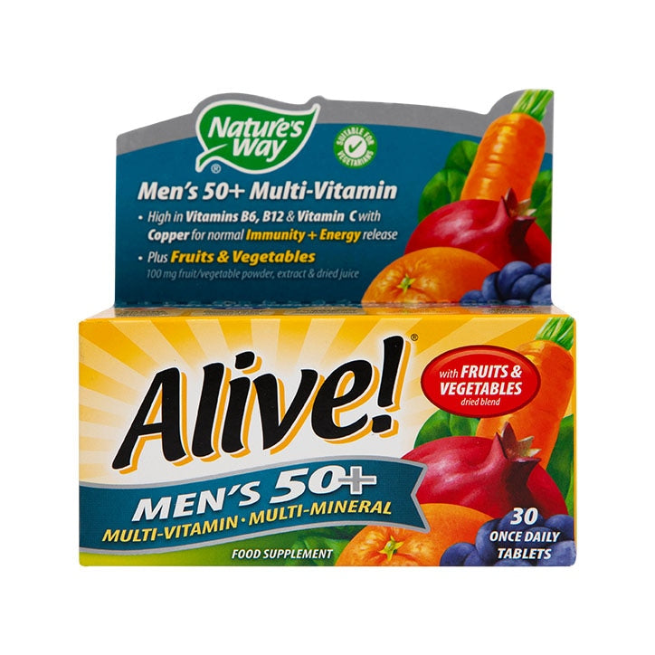 Nature's Way Alive! Men's 50+ Multi-Vitamin 30 Tablets GOODS Holland&Barrett   