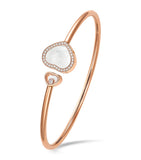 Chopard rose gold diamond mother-of-pearl bangle 17cm (British brand)