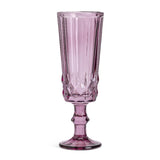 Habitat Plum Pressed Champagne Flute Glass GOODS Sainsburys   