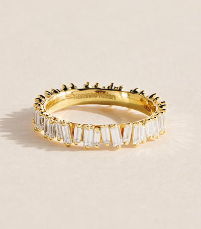 Harrods Suzanne Kalan Yellow Gold and Diamond Classic Eternity Ring- Buy online at McGrocer