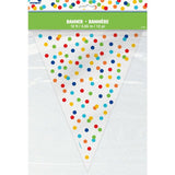 Rainbow Polka Dot Flag Banner 12ft